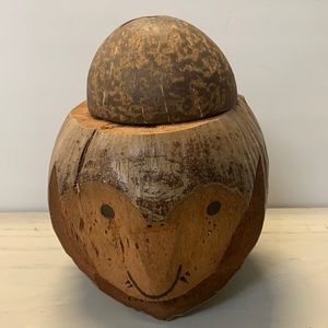 Tiki coconut drink head face cup
